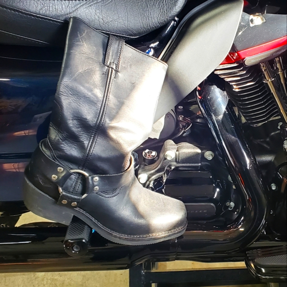 Harley Davidson Black Leather Harness Boots 9.5